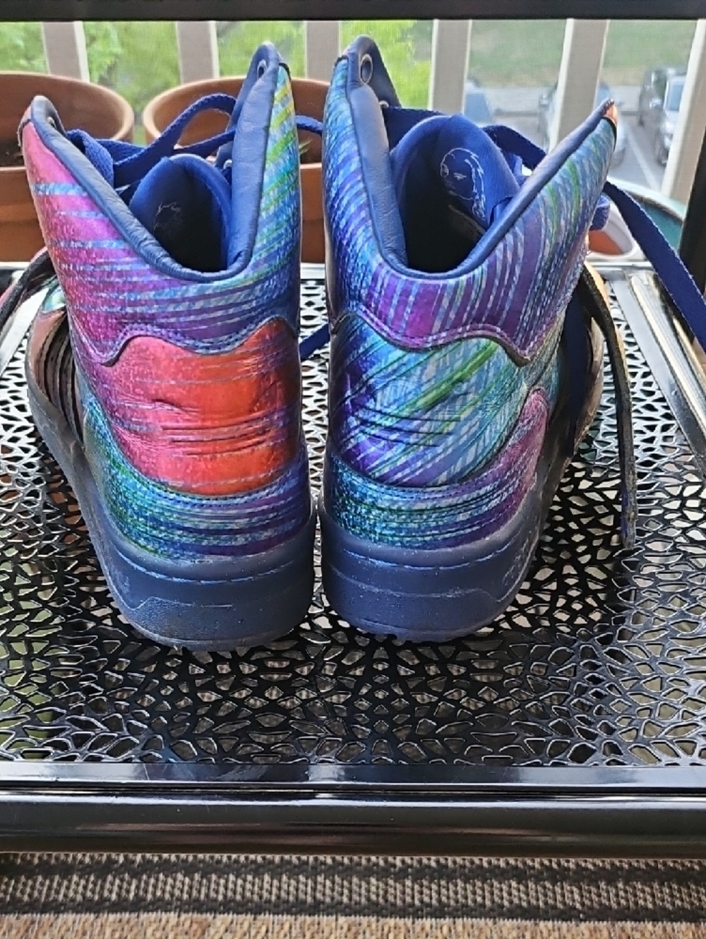 Jeremy Scott x Adidas Multicolor High-Top Sneakers with Wing Accents - Picture 7 of 7